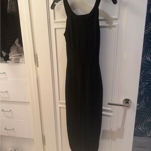 Fleur du Mal Black Midi Dress